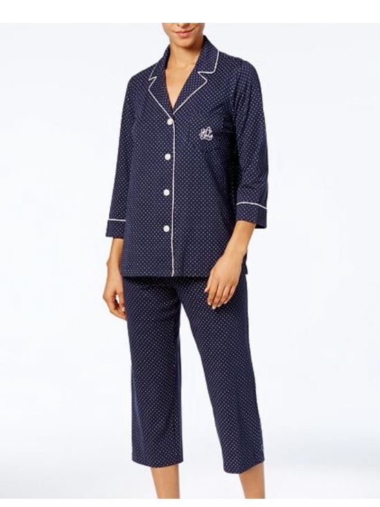Ralph Lauren Other - Ralph Lauren Navy Polka Dot Pajama Set